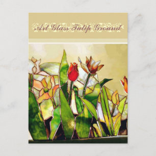 Art Glass Tulip Ground Uitstekende Mode Briefkaart