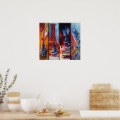 Art Glass Waterverf Menagerie Poster (Keuken)