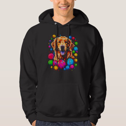 Art Golden Retriever Dog Baseball Hoodie (Voorkant)