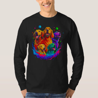 Art Golden Retriever Dog Best Friends T-shirt