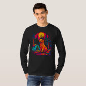 Art Golden Retriever Dog Camping T-shirt (Voorkant volledig)