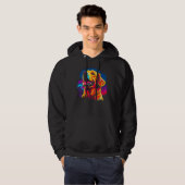 Art Golden Retriever Dog Hiking Hoodie (Voorkant volledig)