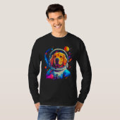 Art Golden Retriever Dog in Space T-shirt (Voorkant volledig)