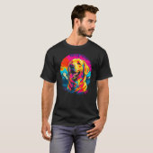 Art Golden Retriever Dog Mountain T-shirt (Voorkant volledig)