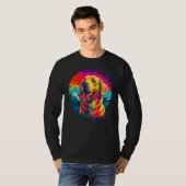 Art Golden Retriever Dog Mountain T-shirt (Voorkant volledig)