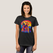 Art Golden Retriever Dog Sunset T-shirt (Voorkant volledig)