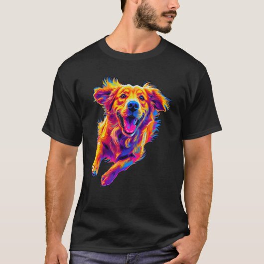 Art  Golden Retriever Dog T-shirt (Voorkant)