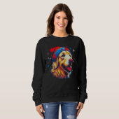 Art Golden Retriever Dog Xmas Trui (Voorkant volledig)