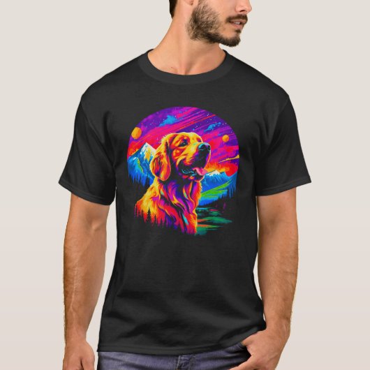 Art Golden Retriever T-shirt (Voorkant)