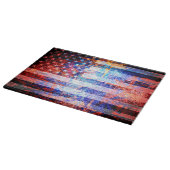 Art Grunge American Flag #2 Snijplank (Hoek)