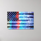 Art Grunge American Flag #6 Canvas Afdruk (Voorkant)