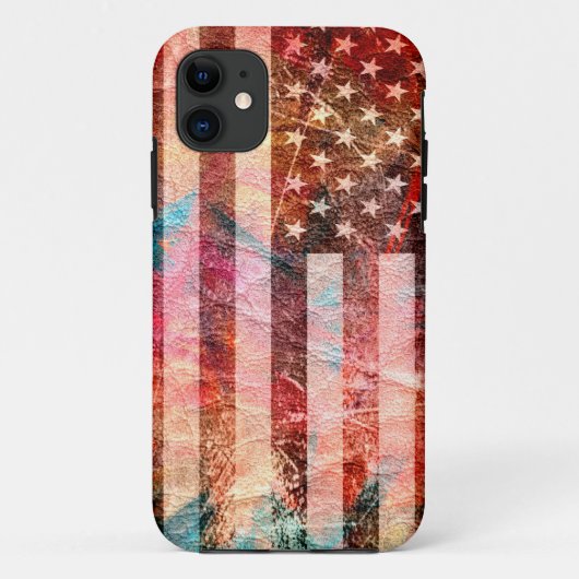 Art Grunge American Flag #6 Case-Mate iPhone Case (Achterkant)
