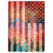 Art Grunge American Flag #6 Klembord (Achterkant)