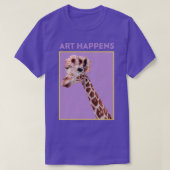 Art Happens Art Giraffe T-shirt (Design voorkant)