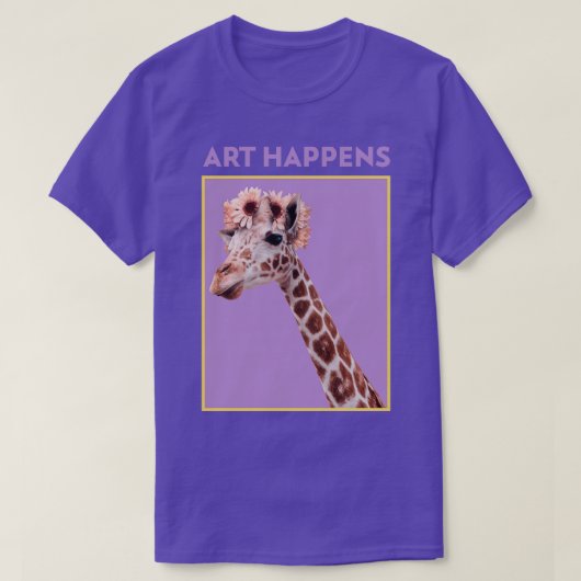 Art Happens Art Giraffe T-shirt (Design voorkant)