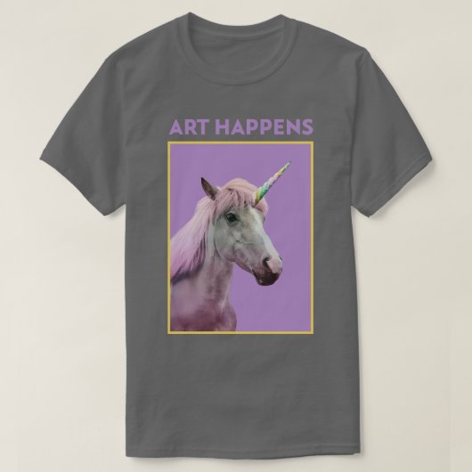 Art Happens Eenhoorn Paard T-shirt (Design voorkant)