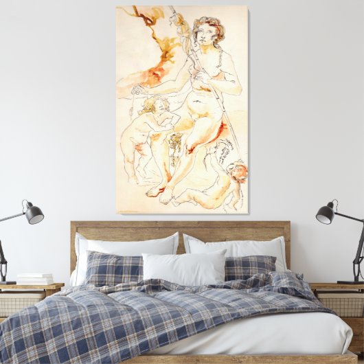 ART - HARRIET DAVIDSOHN - EEN STUDIE: MOEDERKINDER CANVAS AFDRUK (Insitu (Slaapkamer))