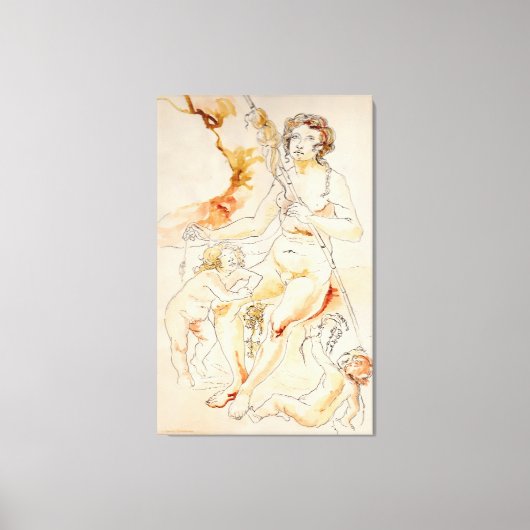 ART - HARRIET DAVIDSOHN - EEN STUDIE: MOEDERKINDER CANVAS AFDRUK (Voorkant)