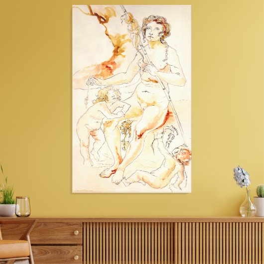 ART - HARRIET DAVIDSOHN - EEN STUDIE: MOEDERKINDER CANVAS AFDRUK (Insitu (Woonkamer))