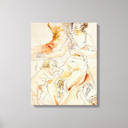 ART - HARRIET DAVIDSOHN - EEN STUDIE: MOEDERKINDER CANVAS AFDRUK (Voorkant)