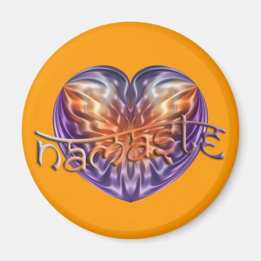 ART Hart NAMASTE | oranje Magneet (Voorkant)