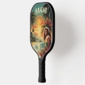 Art Hawaii Beach Hawaïaans Meisje Pickleball Paddle (Links)