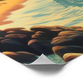  Art Hawaii Beach Hawaïaans Meisje Reizen Poster (Hoek)