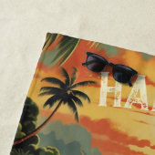 Art Hawaii Beach Hawaïaans Meisje Strandlaken (In situ)