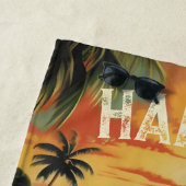  Art Hawaii Beach Hawaïaans Meisje Strandlaken (In situ)