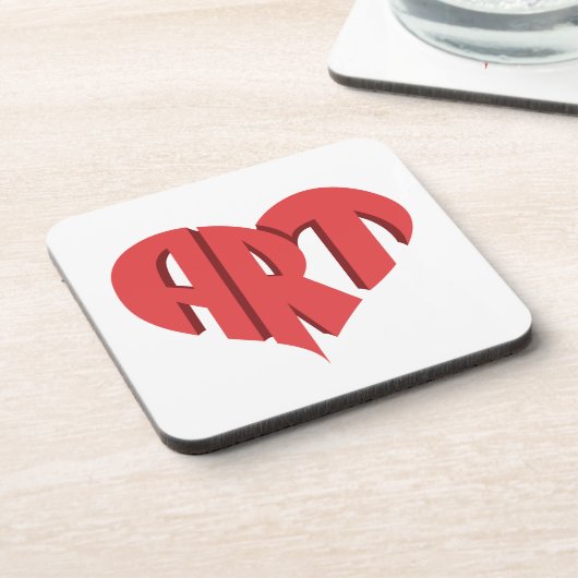 Art Heart Bier Onderzetter (Linkerzijde)