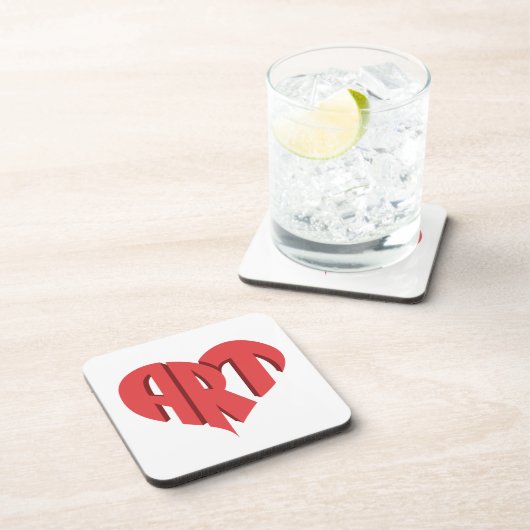 Art Heart Bier Onderzetter (Rechterzijde)