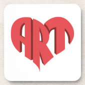 Art Heart Bier Onderzetter (Voorkant)