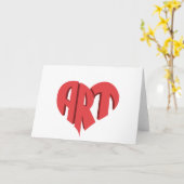 Art Heart Kaart (Gele Bloem)
