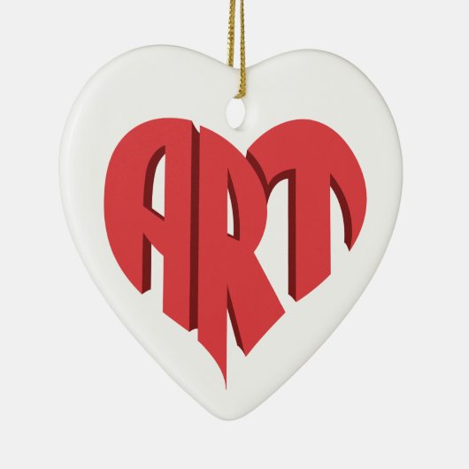 Art Heart Keramisch Ornament (Rechts)