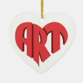Art Heart Keramisch Ornament (Voorkant)