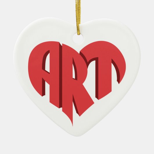 Art Heart Keramisch Ornament (Voorkant)