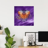 ART Heart NAMASTE | Lijngolven Poster (Thuiskantoor)