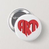 Art Heart Ronde Button 5,7 Cm (Voorkant /achterkant)