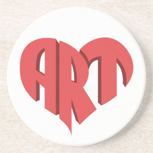 Art Heart Zandsteen Onderzetter