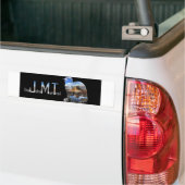 Art - Hiker Silhouette - John Muir Trail Text Bumpersticker (Op Truck)
