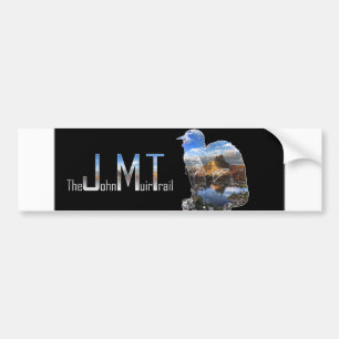 Art - Hiker Silhouette - John Muir Trail Text Bumpersticker