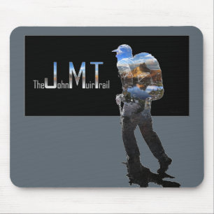 Art - Hiker Silhouette - John Muir Trail Text Muismat