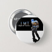 Art - Hiker Silhouette - John Muir Trail Text Ronde Button 5,7 Cm (Voorkant /achterkant)