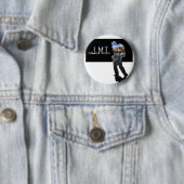 Art - Hiker Silhouette - John Muir Trail Text Ronde Button 5,7 Cm (In situ)