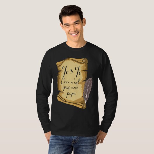 Art History Ceci n'est Pas Une Pipe Data Scientist T-shirt (Voorkant volledig)