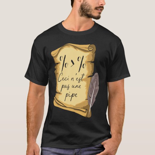 Art History Ceci n'est Pas Une Pipe Data Scientist T-shirt (Voorkant)
