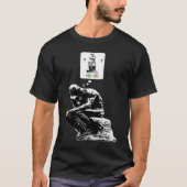 Art History Geek Rodin Thinker Statue Dating App T-shirt (Voorkant)