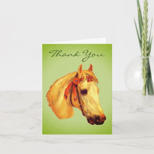 Art Horse Head Hartelijk dank Bedankkaart (Voorkant)