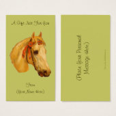 Art Horse Head, persoonlijk Label voor creditcard Visitekaartje (Voorkant /achterkant)