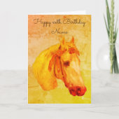  Art Horse Head, speciaal gepersonaliseerde Birthd Kaart (Voorkant)